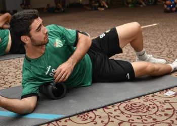 Bursaspor yağmur nedeniyle salonda çalıştı