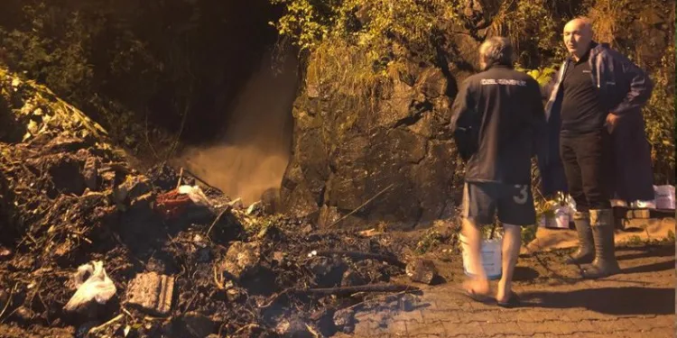 Giresun’da şiddetli yağış sonrası sel ve heyelan