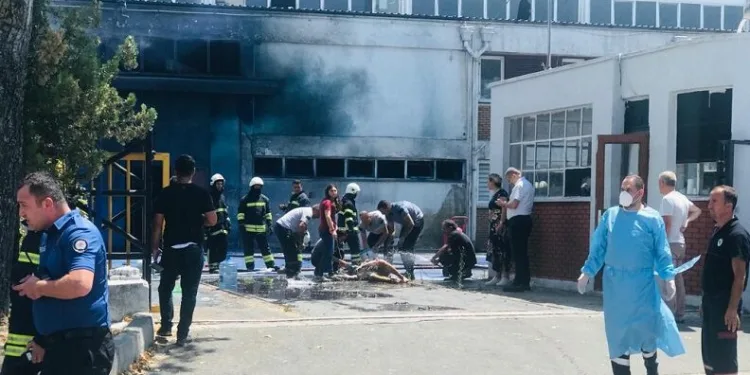 Tekirdağ’da boya fabrikasında patlama