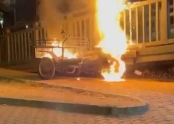Bursa’da elektrikli bisiklet yandı