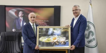 Başkan Özkan’dan Şayan’a ‘hayırlı olsun’ ziyareti