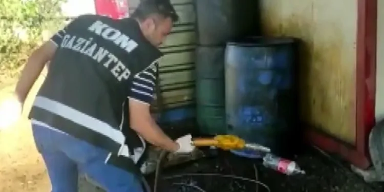 Gaziantep’te 3 bin 300 litre kaçak akaryakıt ele geçirildi
