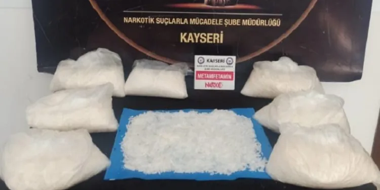 Kayseri’de 4 milyon TL’lik uyuşturucu ele geçirildi