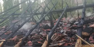 Çorum’da ahır kül oldu