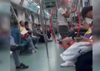 Marmaray’da madde kullanırken görüntülendi