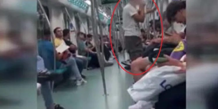 Marmaray’da madde kullanırken görüntülendi