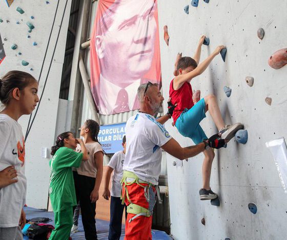Nilüfer’de çocuklar tırmanış sporuyla tanışıyor