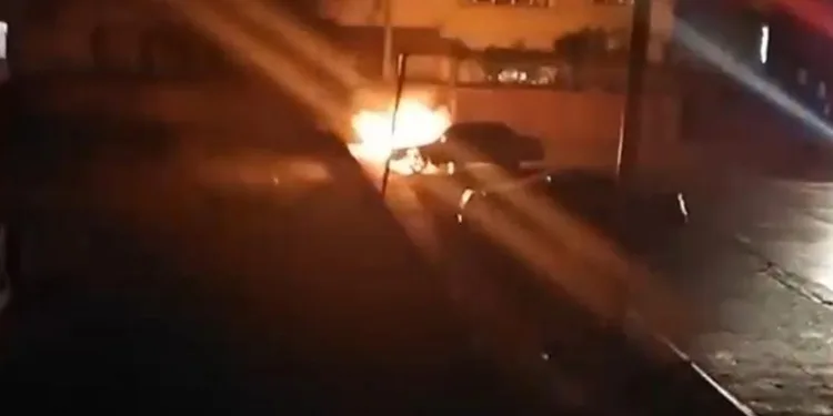 Bursa’da park halindeki otomobilde yangın