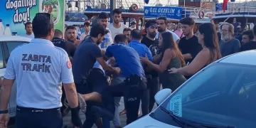 Bodrum’da iki grup birbirine girdi