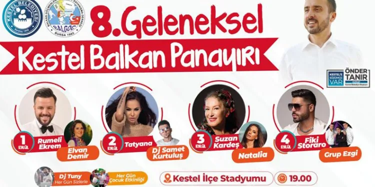 Bursa Kestel’de Balkan Panayırı heyecanı