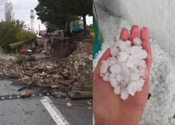 Bursa’nın dağ ilçesini dolu vurdu