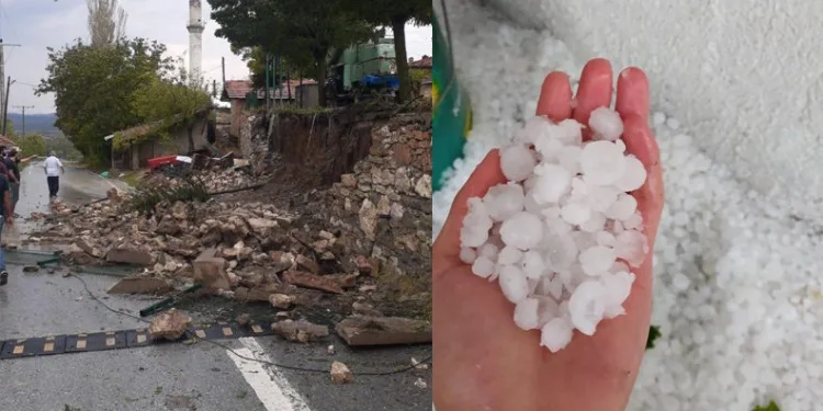 Bursa’nın dağ ilçesini dolu vurdu