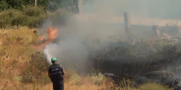 Bitlis’te tarihi mezarlıkta yangın