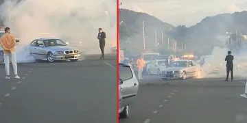 Ordu’da düğün konvoyunda trafiği durdurup drift yaptı