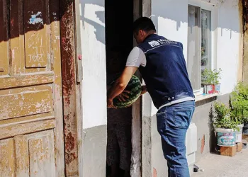 Karacabey’de ihtiyaç sahiplerine karpuz dağıtıldı