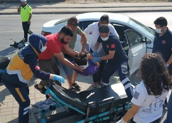Bursa’da motosiklet sürücüsü ölümden döndü