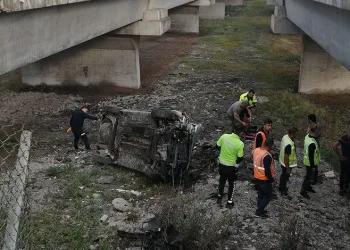 TEM’de otomobil viyadükten uçtu: 3 yaralı