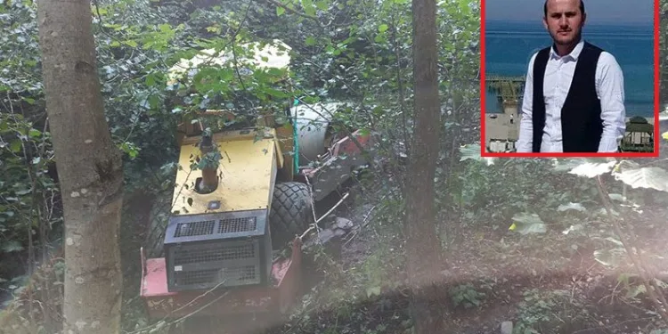 Ordu’da iş makinesi şarampole devrildi: 1 ölü
