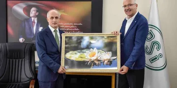 Başkan Özkan’dan Şayan’a ‘hayırlı olsun’ ziyareti