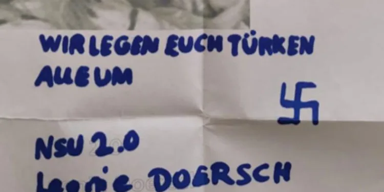 Almanya’da camiye ırkçı tehdit mektubu