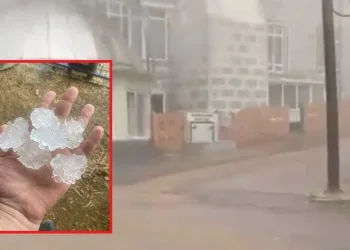Balıkesir’de dolu yağışı