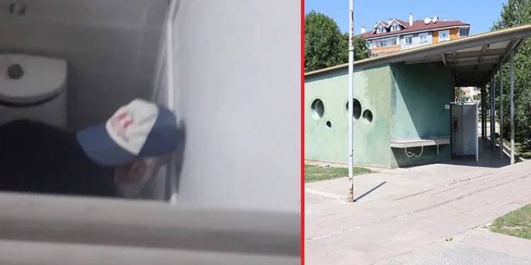 Tuvalette çocukları izlerken yakalandı