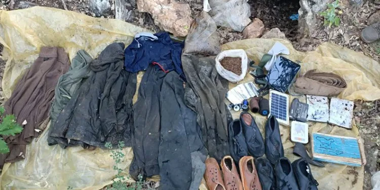 Tunceli’de terör örgütüne ait yaşam malzemesi ele geçirildi