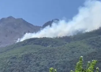 Yunanistan’ın Semadirek Adası’nda orman yangını