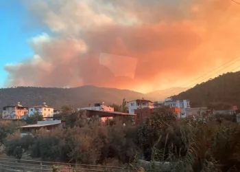 Mersin’de orman yangını! 30 ev tahliye edildi