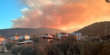 Mersin’de orman yangını! 30 ev tahliye edildi