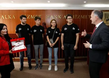 Başkan Taban TEKNOFEST şampiyonlarıyla buluştu