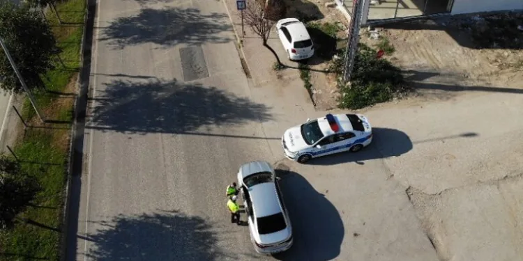 Bursa İnegöl’de dronlu trafik denetimi