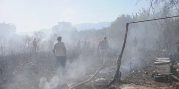 Antalya’da otluk alanda yangın çıktı