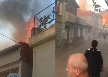 Bursa’da yufka yapmak için yakılan ateş yangın çıkardı