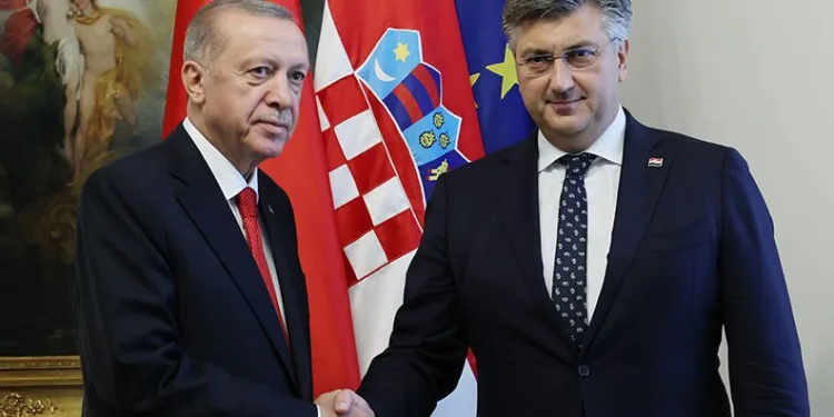 Cumhurbaşkanı Erdoğan, Hırvatistan Başbakanı Plenkoviç’i kabul etti
