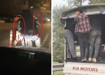 Bursa’da ölüme davetiye çıkaran görüntüler