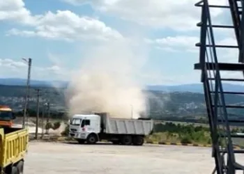 Kastamonu’da şantiyede hortum paniği