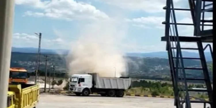 Kastamonu’da şantiyede hortum paniği