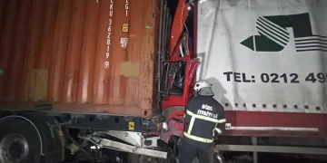 TIR’a çarpan kamyonun sürücüsü öldü