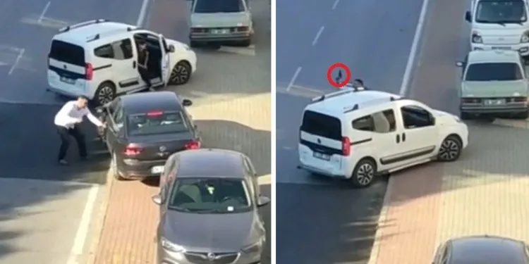 Bursa’da yol verme tartışmasında silahını çekti