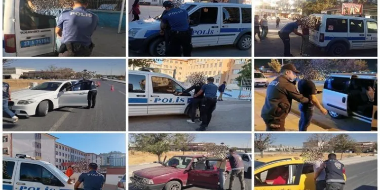 Gaziantep’te 117 araca trafikten men