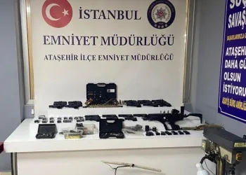 Ataşehir’de yasa dışı silah atölyesine baskın