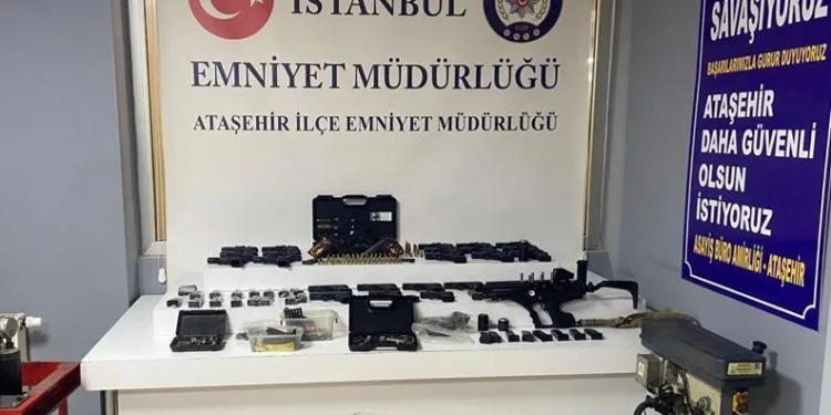 Ataşehir’de yasa dışı silah atölyesine baskın