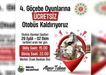 İnegöl’den İznik’e 4 gün ücretsiz otobüs 