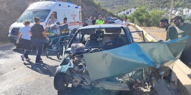 Bodrum’da 4 aracın karıştığı kaza