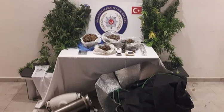 Bursa’da evini uyuşturucu imalathanesine çevirdi