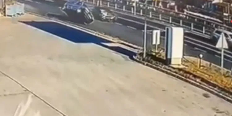 Tekirdağ’da ilginç kaza kamerada