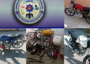 Çorum’da motosiklet hırsızları yakalandı