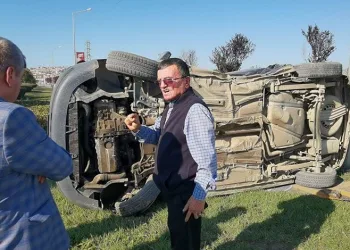 Bursa’da kaza yapan personeline ateş püskürdü
