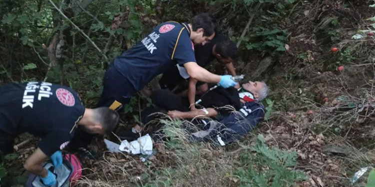 Bursa’da ağaca takılan paraşütçülere kurtarma operasyonu